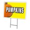 Signmission Pumpkins Yard Sign & Stake outdoor plastic coroplast window, C-1216 Pumpkins C-1216 Pumpkins - alternate 1
